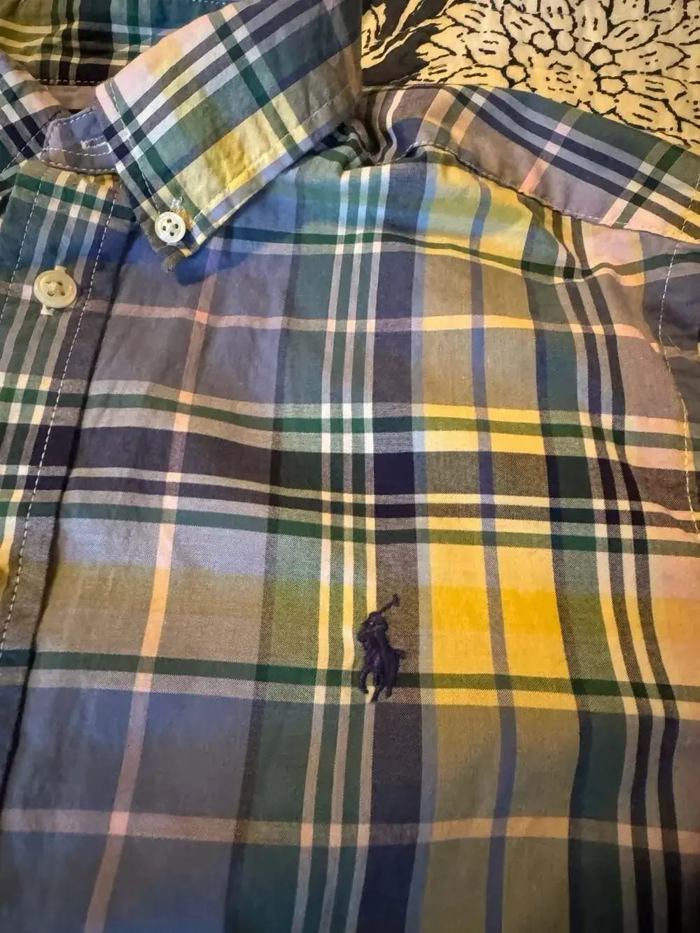 Ralph Lauren Boys Long Sleeve Plaid Button Down Shirt Size Large (14-16)
